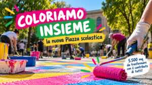 Piazza aperta da colorare